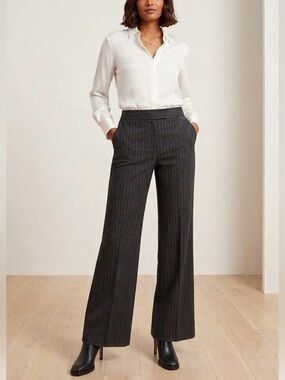 Elie Tahari Techno Stretch Pinstripe Bootcut Pants